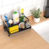 imageCisily Stainless Steel Sponge Holder for Kitchen Sink Caddy Sink Organizer Rack for Kitchen Accessories with Drip Tray Rustproof and Nonslip Dish Soap Dispenser Countertop OrganizerBlack