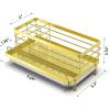 imageCisily Stainless Steel Sponge Holder for Kitchen Sink Caddy Sink Organizer Rack for Kitchen Accessories with Drip Tray Rustproof and Nonslip Dish Soap Dispenser Countertop OrganizerGold