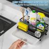 imageCisily Stainless Steel Sponge Holder for Kitchen Sink Caddy Sink Organizer Rack for Kitchen Accessories with Drip Tray Rustproof and Nonslip Dish Soap Dispenser Countertop OrganizerBlack