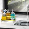 imageCisily Stainless Steel Sponge Holder for Kitchen Sink Caddy Sink Organizer Rack for Kitchen Accessories with Drip Tray Rustproof and Nonslip Dish Soap Dispenser Countertop OrganizerGold