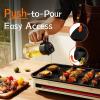 imageTrendPlain Oil Sprayer for Cooking with 8 Waterproof Stickers  Black Lid Set
