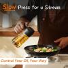 imageTrendPlain Oil Sprayer for Cooking with 8 Waterproof Stickers  Black Lid Set