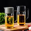 imageTrendPlain Olive Oil and Vinegar Dispenser Bottle for Kitchen  One Pinch Open ampamp Auto Flip Cap Oil Dispenser with Measurements  Olive Oil Bottle with NonDrip Spout 500ml17oz Black