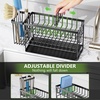 image:imageCisily 2Tier Kitchen Sink Caddy Organzier Rack with Flexible Dish Brush Holder Sponge Holder for Kitchen Sink Countertop Organization StorageHome Decor Accessories Essentials Stainless SteelBlack