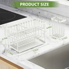 image:imageCisily 2Tier Kitchen Sink Caddy Organzier Rack with Flexible Dish Brush Holder Sponge Holder for Kitchen Sink Countertop Organization StorageHome Decor Accessories Essentials Stainless SteelWhite