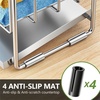 image:imageCisily 2Tier Kitchen Sink Caddy Organzier Rack with Flexible Dish Brush Holder Sponge Holder for Kitchen Sink Countertop Organization StorageHome Decor Accessories Essentials Stainless SteelSilver