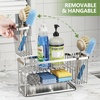 image:imageCisily 2Tier Kitchen Sink Caddy Organzier Rack with Flexible Dish Brush Holder Sponge Holder for Kitchen Sink Countertop Organization StorageHome Decor Accessories Essentials Stainless SteelSilver