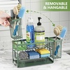 image:imageCisily 2Tier Kitchen Sink Caddy Organzier Rack with Flexible Dish Brush Holder Sponge Holder for Kitchen Sink Countertop Organization StorageHome Decor Accessories Essentials Stainless SteelSage Green