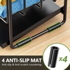 image:imageCisily 2Tier Kitchen Sink Caddy Organzier Rack with Flexible Dish Brush Holder Sponge Holder for Kitchen Sink Countertop Organization StorageHome Decor Accessories Essentials Stainless SteelBlack