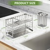 image:imageCisily 2Tier Kitchen Sink Caddy Organzier Rack with Flexible Dish Brush Holder Sponge Holder for Kitchen Sink Countertop Organization StorageHome Decor Accessories Essentials Stainless SteelSilver
