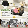 image:imageCisily 826 Sponge Holder for Kitchen Sink Smiley Face Sink Caddy with Removable Brush HolderSelfDraining Sponge Caddy for SpongeSoapDish BrushScrubberKitchen Essentials and GadgetsBlack