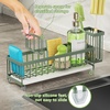 image:imageCisily Extra Large Sink Caddy Organizer with Drying Stone Black Sponge Holder for Kitchen Dish Brush Holder for Countertop Kitchen Decor Storage and EssentialsSage Green