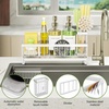 image:imageCisily Extra Large Sink Caddy Organizer with Drying Stone Black Sponge Holder for Kitchen Dish Brush Holder for Countertop Kitchen Decor Storage and EssentialsWhite
