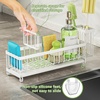 image:imageCisily Extra Large Sink Caddy Organizer with Drying Stone Black Sponge Holder for Kitchen Dish Brush Holder for Countertop Kitchen Decor Storage and EssentialsWhite