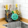 image:imageCisily Sink Caddy Sponge Holder for Kitchen with Brush Holder and Stainless Steel Self Drain Tray Rustproof Kitchen Sink Organizer for Sponge Soap Dispenser Storage AccessoriesBlack With Smiley Face