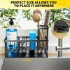 image:imageCisily Sink Caddy Sponge Holder for Kitchen with Brush Holder and Stainless Steel Self Drain Tray Rustproof Kitchen Sink Organizer for Sponge Soap Dispenser Storage AccessoriesBlack