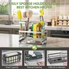 image:imageCisily Sink Caddy Sponge Holder for Kitchen with Brush Holder and Stainless Steel Self Drain Tray Rustproof Kitchen Sink Organizer for Sponge Soap Dispenser Storage AccessoriesSilver