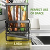 image:imageCisily Sink Caddy Sponge Holder for Kitchen with Brush Holder and Stainless Steel Self Drain Tray Rustproof Kitchen Sink Organizer for Sponge Soap Dispenser Storage AccessoriesBlack