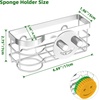 image:imageCisily Smiley Sponge Holder for Kitchen Sink Caddy Stainless Steel Movable Brush Holder Dish Cloth Hanger Suction Cup Sink Caddy Organizer Scrubber Accessories SilverSilver