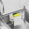 image:imageCisily Sponge Holder Smiley Face Sink Caddy for kitchen Sink Kitchen Organizer Sponge Holder with 2 PCS Suction Cups and Adhesive Strips Designed for Sponge Soap Dish brush ScrubberBlackSuction Cupwhite