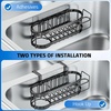 image:imageCisily Sponge Holder Smiley Face Sink Caddy for kitchen Sink Kitchen Organizer Sponge Holder with 2 PCS Suction Cups and Adhesive Strips Designed for Sponge Soap Dish brush ScrubberBlackHangingblack