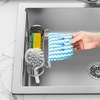 image:imageCisily Sponge Holder Smiley Face Sink Caddy for kitchen Sink Kitchen Organizer Sponge Holder with 2 PCS Suction Cups and Adhesive Strips Designed for Sponge Soap Dish brush ScrubberBlackHangingsilver