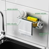 image:imageCisily Sponge Holder Smiley Face Sink Caddy for kitchen Sink Kitchen Organizer Sponge Holder with 2 PCS Suction Cups and Adhesive Strips Designed for Sponge Soap Dish brush ScrubberBlackSuction Cupsage Green